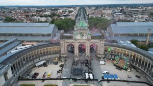 Drone photograph of Brussels and eastern municipalities in Belgium.