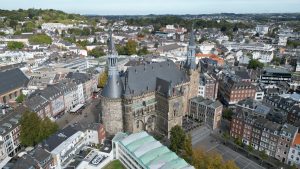 Drone photograph of Aachen in Germany.