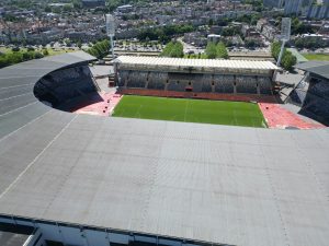 Drone photograph of Heysel / Atomium area in Belgium.