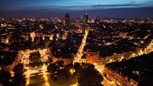 Drone photograph of Brussels and eastern municipalities in Belgium.