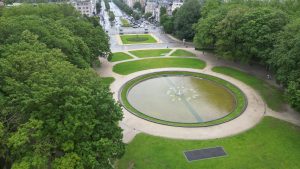 Drone photograph of Brussels and eastern municipalities in Belgium.