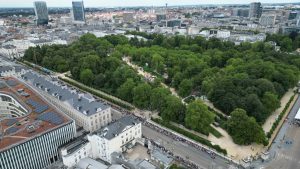 Drone photograph of Brussels and eastern municipalities in Belgium.