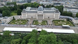 Drone photograph of Brussels and eastern municipalities in Belgium.
