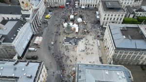 Drone photograph of Brussels and eastern municipalities in Belgium.