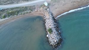Drone photograph of Kalamata / Messinia in Greece.