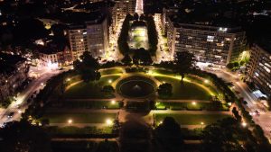 Drone photograph of Brussels and eastern municipalities in Belgium.