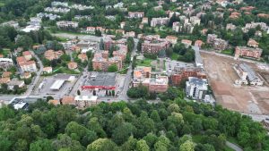 Drone photograph of Varese / Lake Varese in Italy.