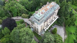 Drone photograph of Varese / Lake Varese in Italy.