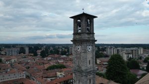 Drone photograph of Somma Lombardo / Ticino Valley in Italy.