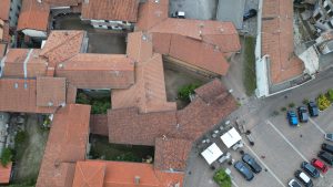 Drone photograph of Somma Lombardo / Ticino Valley in Italy.