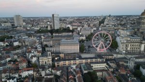 Drone photograph of Brussels and eastern municipalities in Belgium.