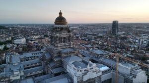 Drone photograph of Brussels and eastern municipalities in Belgium.