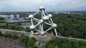 Drone photograph of Heysel / Atomium area in Belgium.