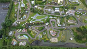 Drone photograph of Heysel / Atomium area in Belgium.