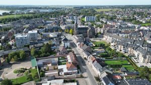 Drone photograph of Maasmechelen / Limburg in Belgium.