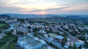 Drone photograph of San Marino in San Marino.