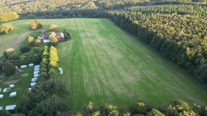 Drone photograph of Vaals / Three-Country Border in Netherlands.