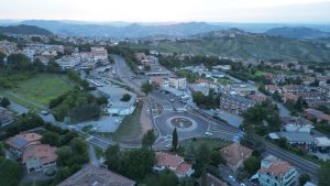 Drone photograph of San Marino in San Marino.