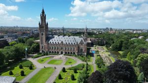 Drone photograph of The Hague / Scheveningen in Netherlands.