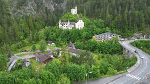 Drone photograph of Tyrol / Fernpass area in Austria.