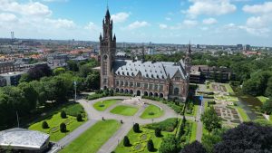 Drone photograph of The Hague / Scheveningen in Netherlands.