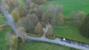 Drone photograph of Clervaux / Northern Luxembourg in Luxembourg.