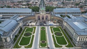 Drone photograph of Brussels and eastern municipalities in Belgium.